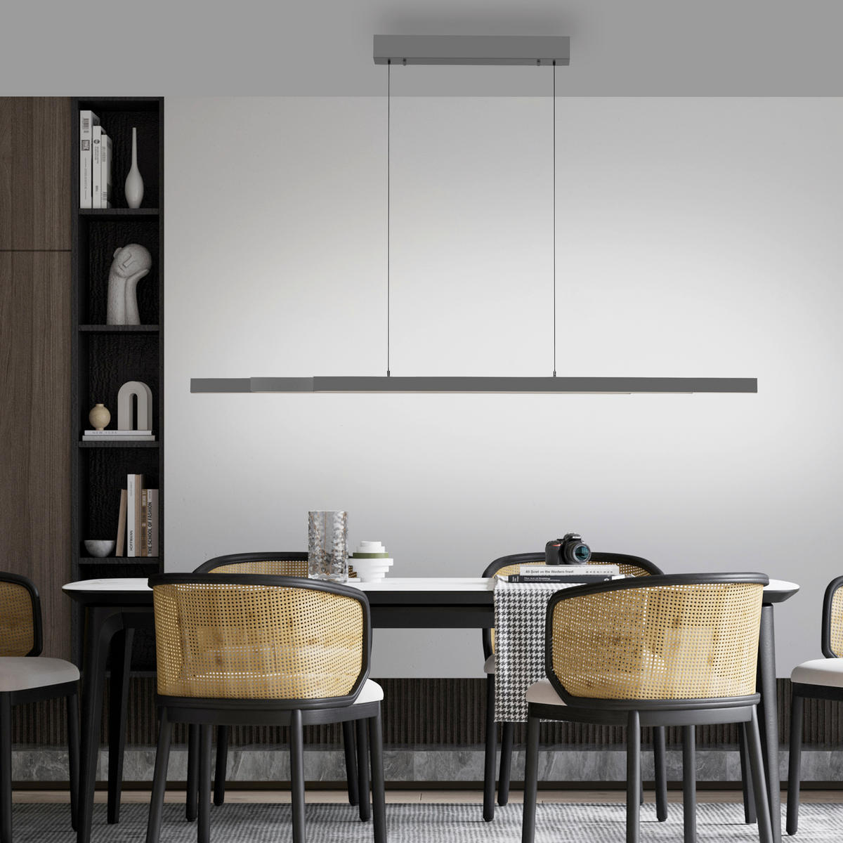 LED-HÄNGELEUCHTE 179/55/150 cm  - Anthrazit, Design, Kunststoff/Metall (179/55/150cm)