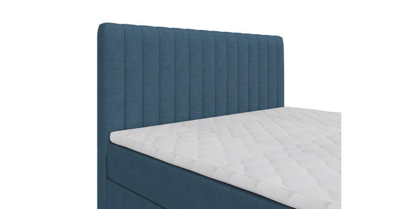 BOXBETT 140/200 cm  in Blau  - Blau/Schwarz, Basics, Kunststoff/Textil (140/200cm) - Carryhome