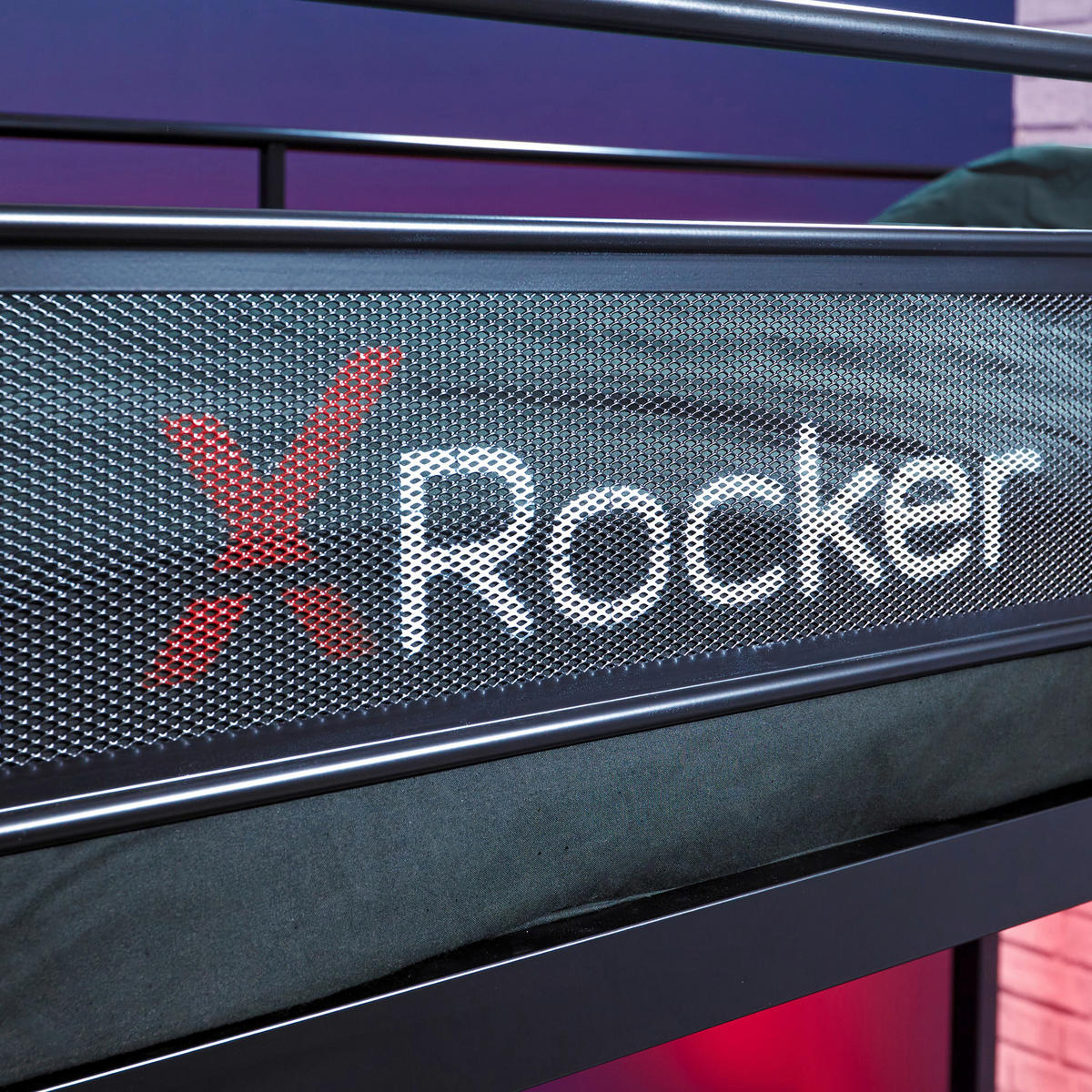 ETAGENBETT 90/190 cm,  in Schwarz, Matratze, Lattenrost  - Schwarz, MODERN, Metall (90/190cm) - X Rocker