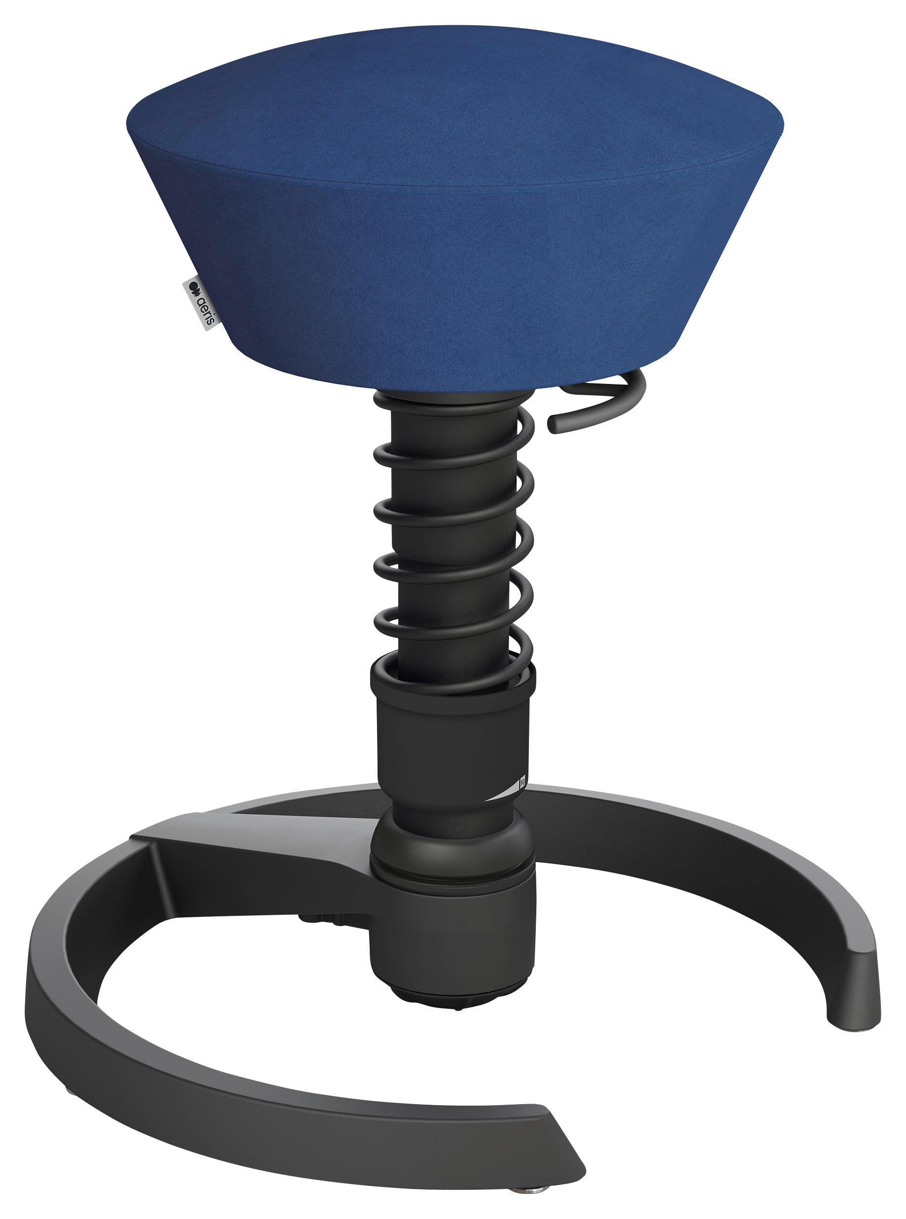 BÜROHOCKER   Blau, Schwarz  - Blau/Schwarz, Basics, Textil/Metall (55/45,66/55cm) - Aeris