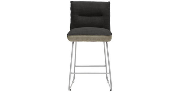TRESENSTUHL in Anthrazit, Edelstahlfarben, Greige - Edelstahlfarben/Greige, Design, Textil/Metall (48/92/54cm) - Dieter Knoll