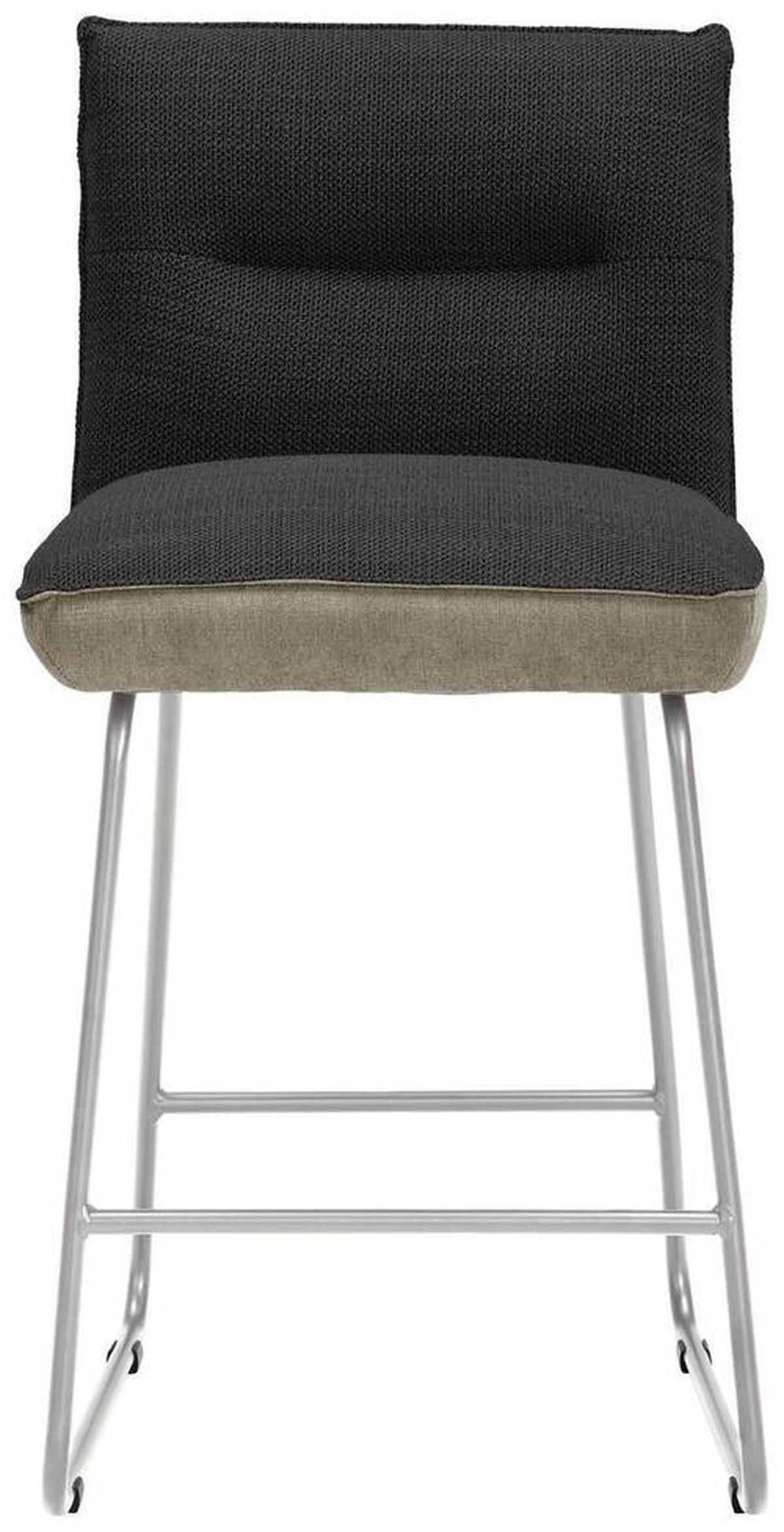 TRESENSTUHL in Metall, Textil Anthrazit, Edelstahlfarben, Greige  - Edelstahlfarben/Greige, Design, Textil/Metall (48/92/54cm) - Dieter Knoll