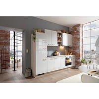 KÜCHENLEERBLOCK 300 cm   in Eichefarben, Hellgrau  - Eichefarben/Hellgrau, Basics, Holzwerkstoff/Metall (300cm) - Impuls