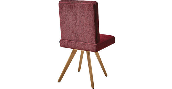 STUHL in Flachgewebe Holz, Textil - Eichefarben/Rot, Design, Holz/Textil (46/94/58cm) - Dieter Knoll