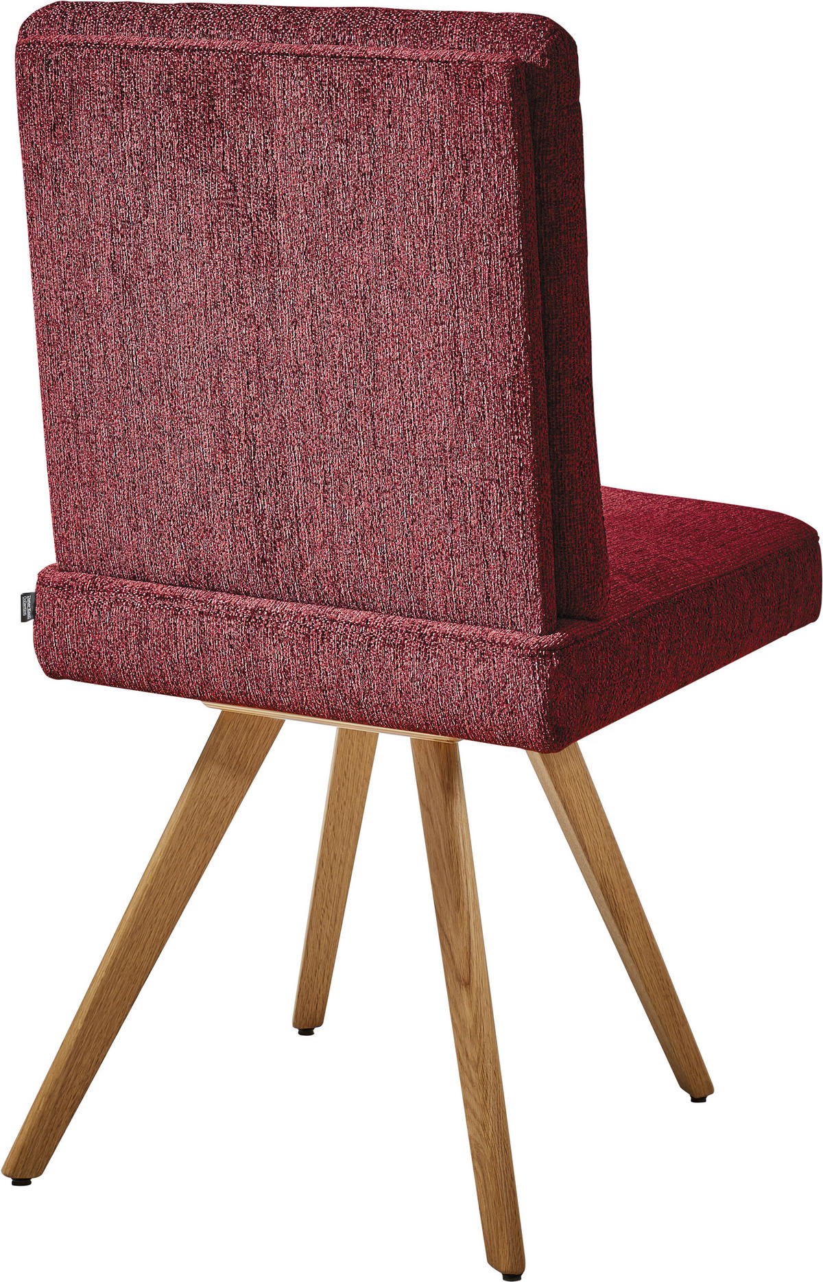 STUHL  in Flachgewebe Holz, Textil  - Eichefarben/Rot, Design, Holz/Textil (46/94/58cm) - Dieter Knoll