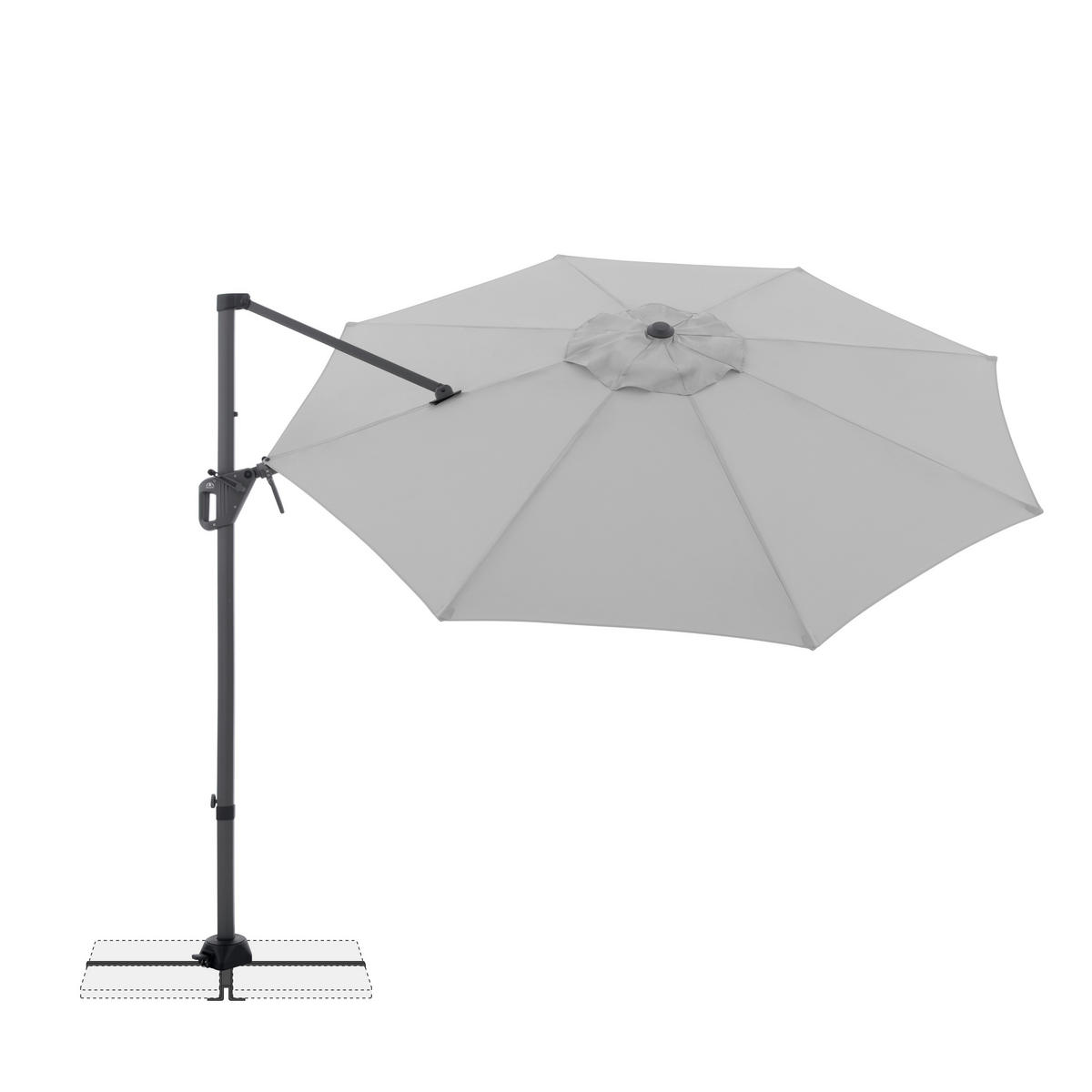 AMPELSCHIRM 310 cm Anthrazit, Hellgrau  - Anthrazit/Hellgrau, Basics, Textil/Metall (310cm) - Doppler