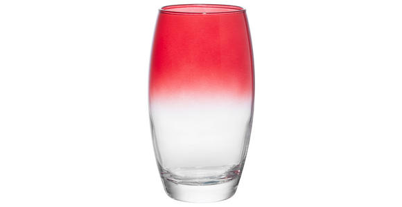 LONGDRINKGLAS 510 ml - Klar/Rot, Trend, Glas (6,6cm) - Homeware