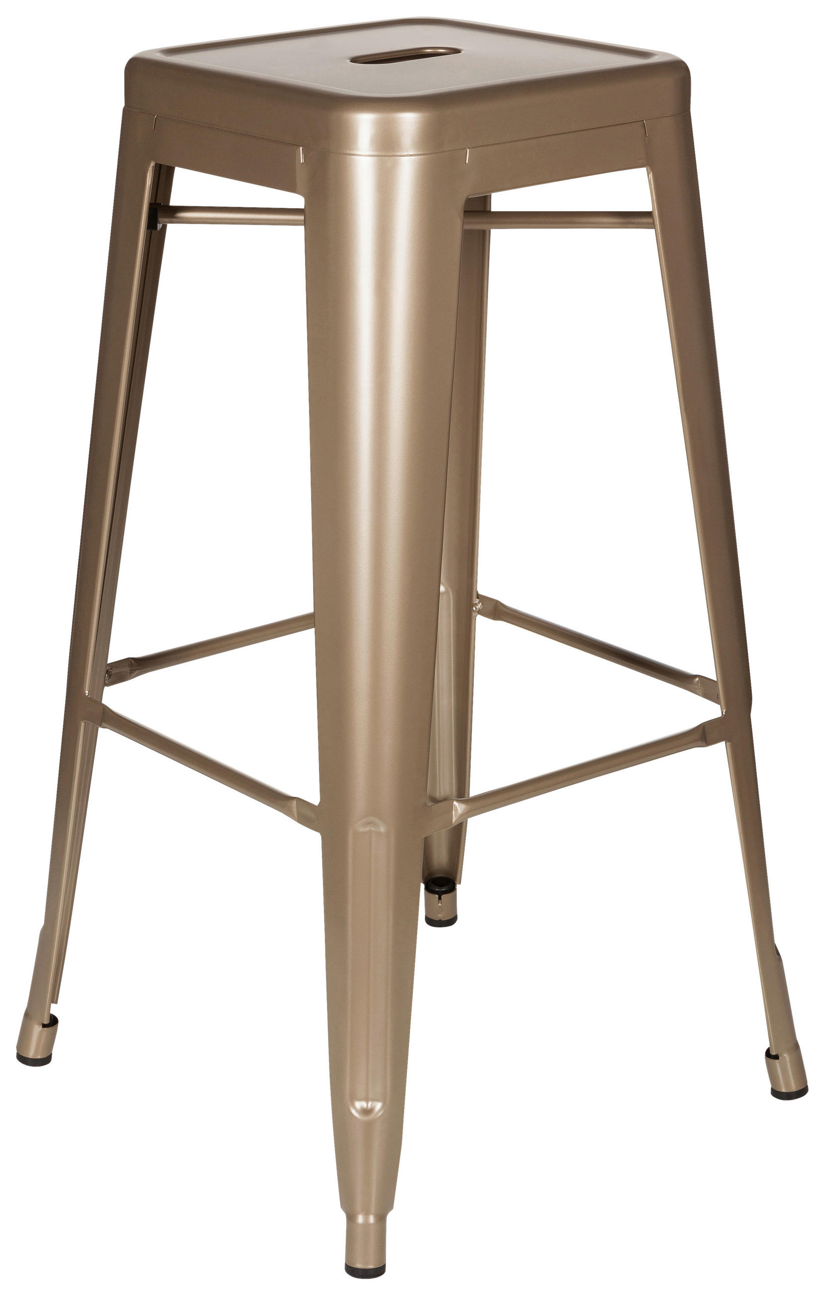 BARHOCKER Champagner Stahl stapelbar - Champagner, Basics, Metall (44/77/44cm) - MID.YOU