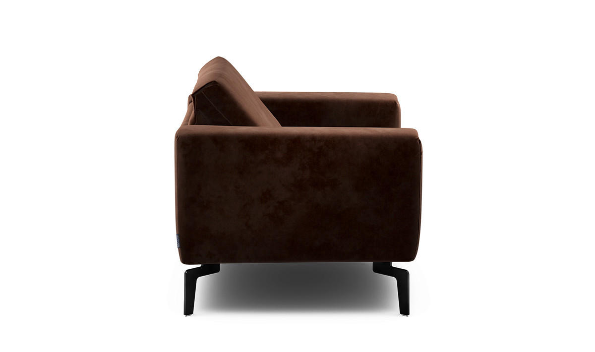 SESSEL Samt Braun    - Schwarz/Braun, Design, Textil/Metall (110/85/86-94cm) - SENSOO