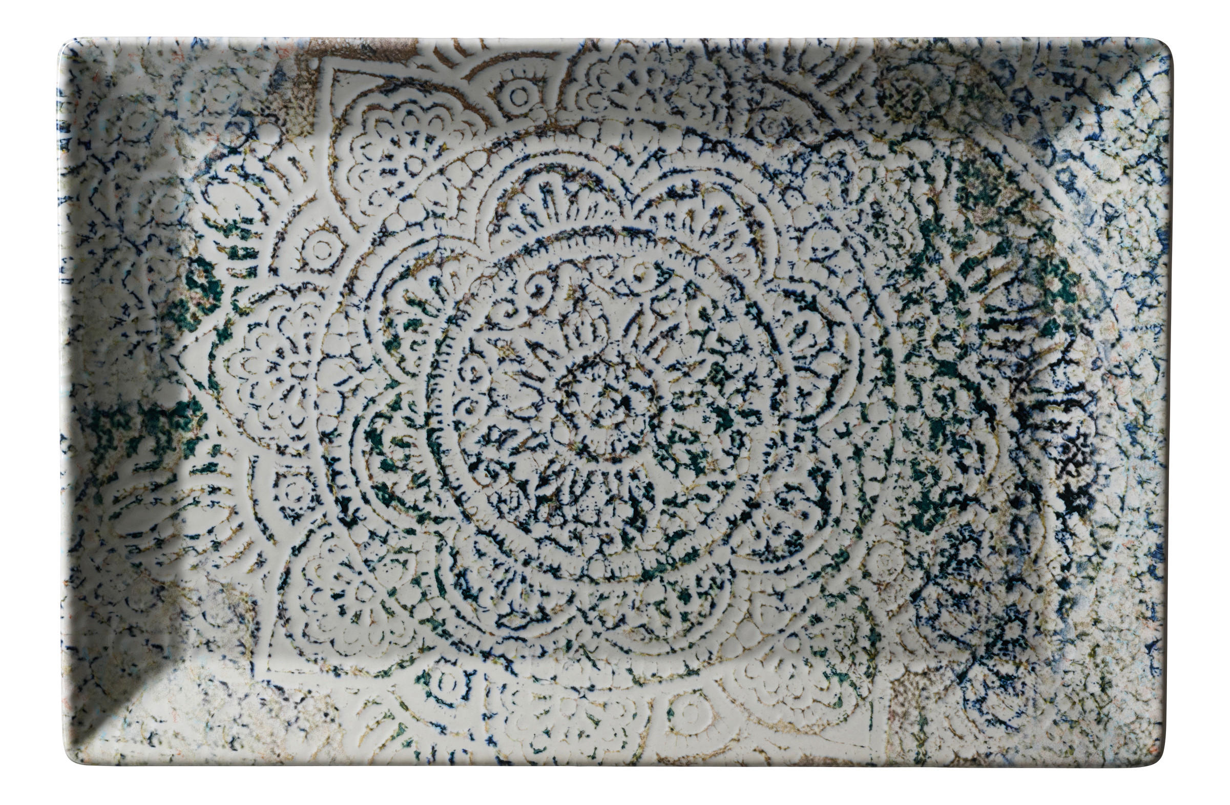 SERVIERPLATTE  - Graublau, KONVENTIONELL, Keramik (34/23/3cm) - Ritzenhoff Breker