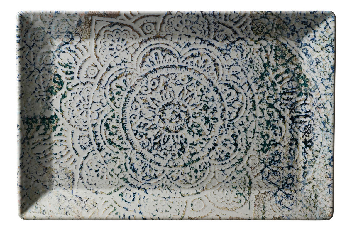 SERVIERPLATTE  - Graublau, KONVENTIONELL, Keramik (34/23/3cm) - Ritzenhoff Breker