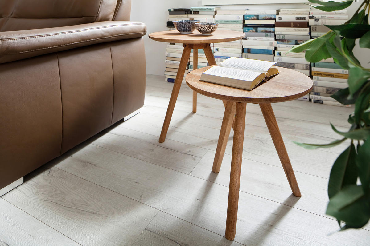 SADA KONFERENČNÍCH STOLKŮ, dub, přírodní barvy, barvy dubu - barvy dubu/přírodní barvy, Moderní, dřevo (40-50/40-50/40-45cm) - Xora