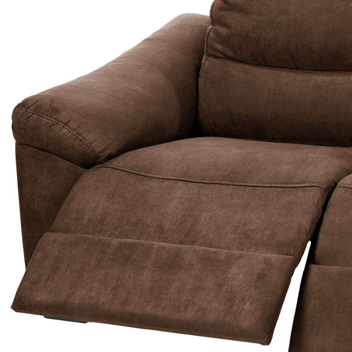 2-SITZER-SOFA Flachgewebe Mokka  - Schwarz/Mokka, Design, Holz/Textil (174/97/97cm) - Livetastic