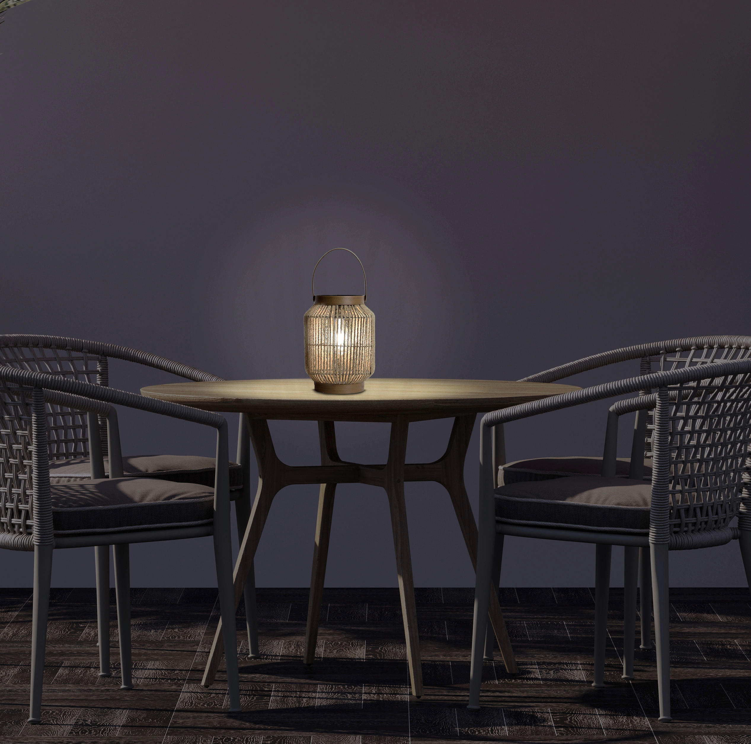 SOLARLEUCHTE 22/30 cm   - Naturfarben, Natur, Kunststoff/Metall (22/30cm) - Näve