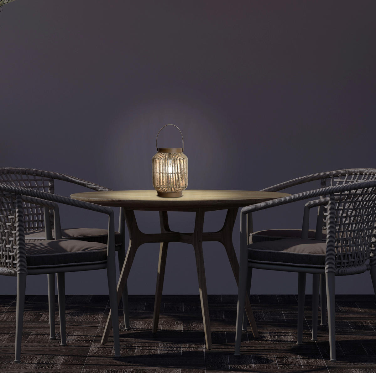 SOLARLEUCHTE 22/30 cm   - Naturfarben, Natur, Kunststoff/Metall (22/30cm) - Näve