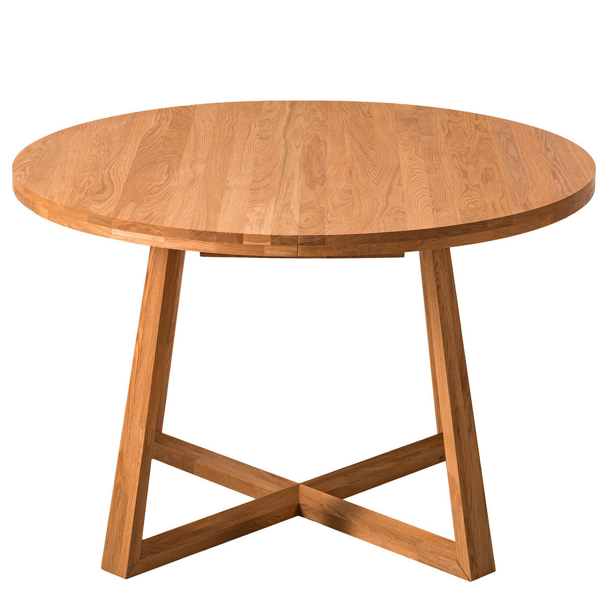 ESSTISCH in Holz 120-160/120/75 cm  - Wildeiche, Natur, Holz (120-160/120/75cm) - home24