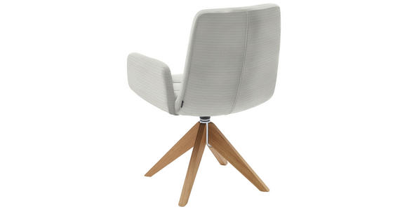 ARMLEHNSTUHL  in Cord  - Hellgrau/Naturfarben, Design, Holz/Textil (61/88/66cm) - Dieter Knoll