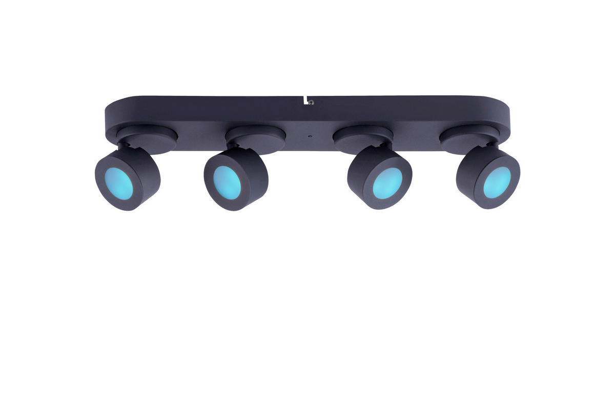 LED-REFLEKTOR  Sancho /4x300lm lm/3000-5000 K// - črna, Basics, kovina (55/12,5/11cm)