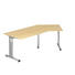 SCHREIBTISCH in Metall, Holzwerkstoff - Silberfarben/Ahornfarben, KONVENTIONELL, Holzwerkstoff/Metall (113/210cm) SCHREIBTISCH in Metall, Holzwerkstoff - Silberfarben/Ahornfarben, KONVENTIONELL, Holzwerkstoff/Metall (113/210cm)