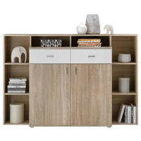 SIDEBOARD  in 160/86/38 cm  - Silberfarben/Schwarz, Design, Holzwerkstoff/Kunststoff (160/86/38cm) - MID.YOU