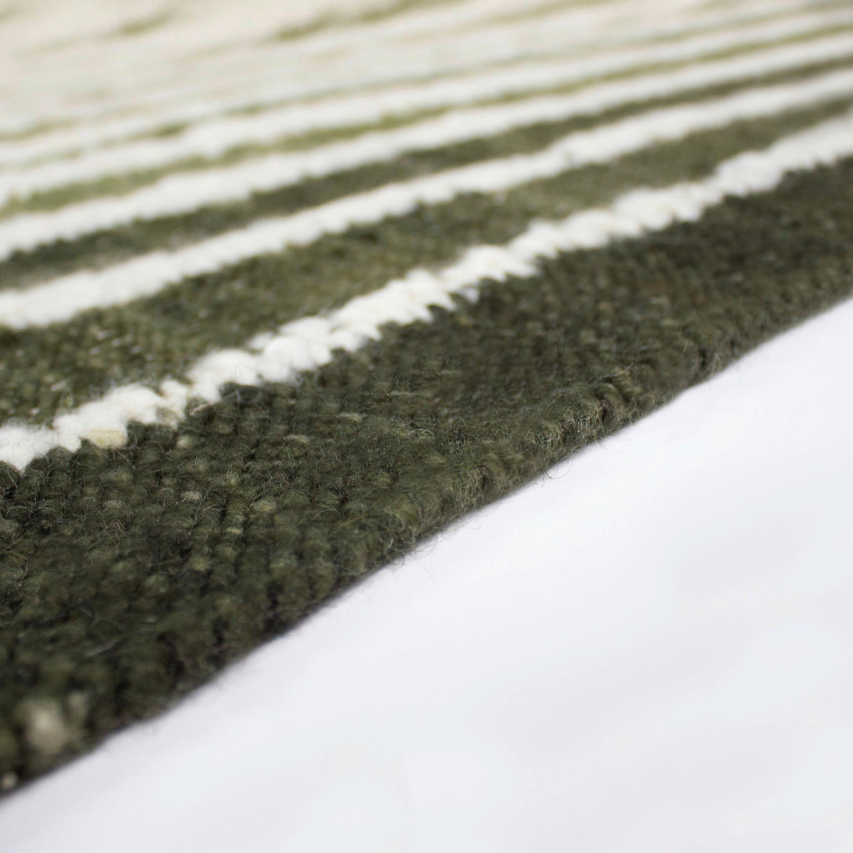 HANDWEBTEPPICH 160/230 cm Grün  - Grün, Basics, Textil (160/230cm)