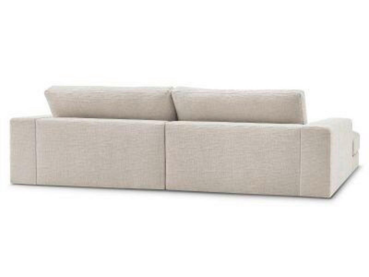 BIGSOFA LEONARD Struktur Beige  - Beige/Schwarz, MODERN, Kunststoff/Textil (274/77/159cm)