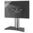 TV-RACK Schwarz, Silberfarben - Silberfarben/Schwarz, KONVENTIONELL, Glas/Metall (80/74/40cm)