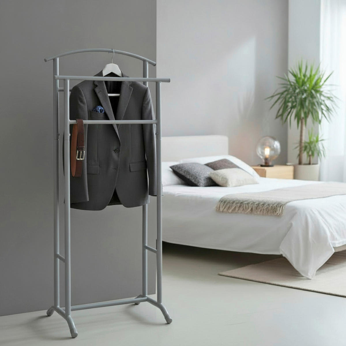 HERRENDIENER in Grau 48/107/36 cm   - Grau, Basics, Metall (48/107/36cm)