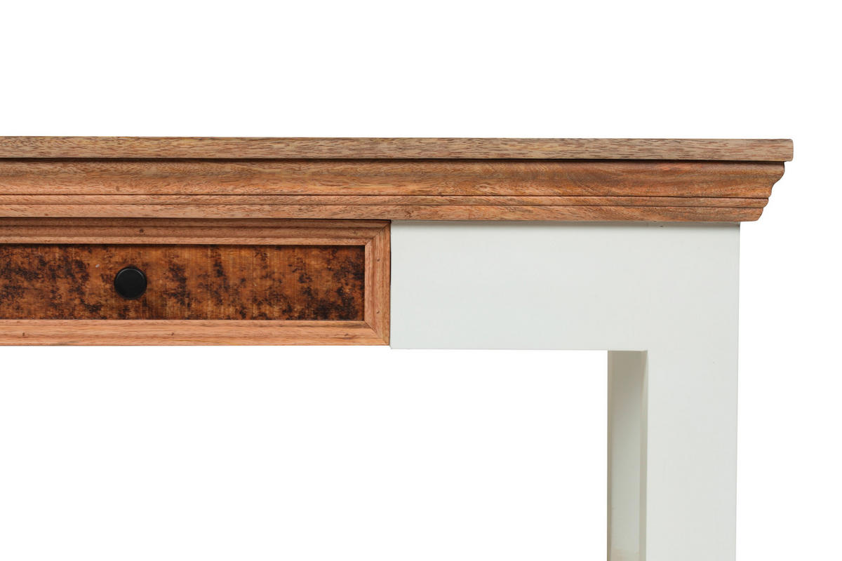 KONFERENČNÝ STOLÍK, prírodná farba, biela, drevo, 100/55/40 cm - biela/prírodná farba, Romantik / Landhaus, drevo (100/55/40cm) - Landscape