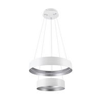 LED-HÄNGELEUCHTE Loop 50/150 cm   - Silberfarben/Weiß, Design, Metall (50/150cm) - Musterring