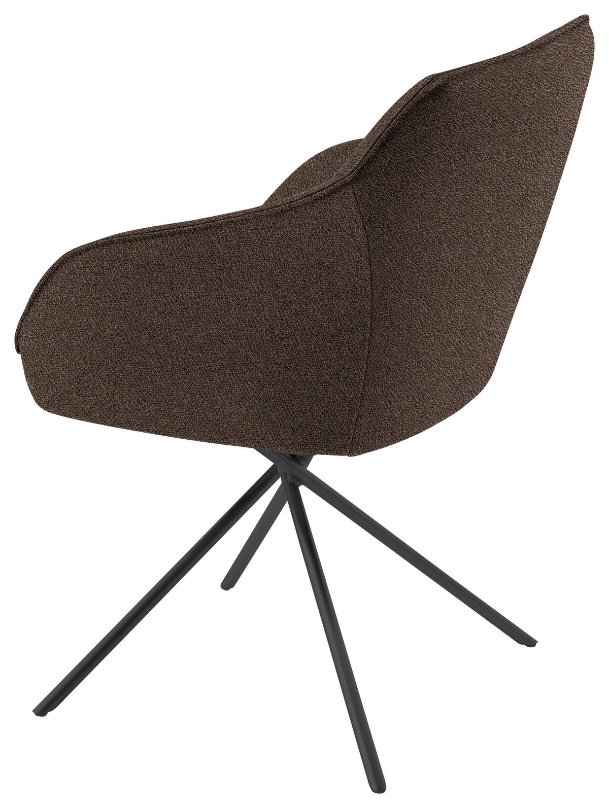 ARMLEHNSTUHL  in Nickel Flachgewebe  - Schwarz/Braun, Design, Textil/Metall (60/84/67cm) - Koinor