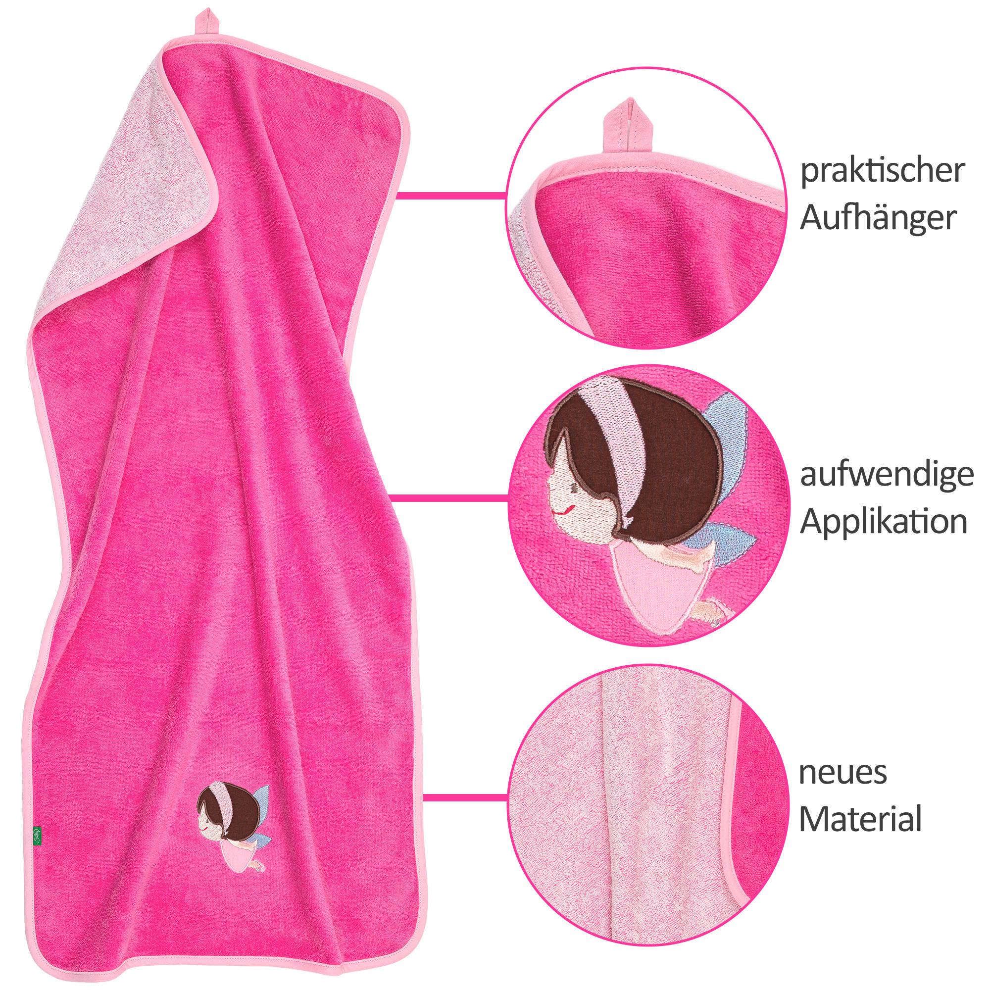 HANDTUCH ELFE Pink  - Pink, Basics, Textil (50/100cm)
