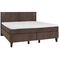 BOXSPRINGBETT 160/200 cm  in Braun  - Schwarz/Braun, Design, Holz/Textil (160/200cm) - Hom`in