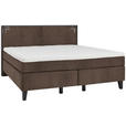 BOXSPRINGBETT 180/200 cm  in Braun  - Schwarz/Braun, Design, Holz/Textil (180/200cm) - Hom`in
