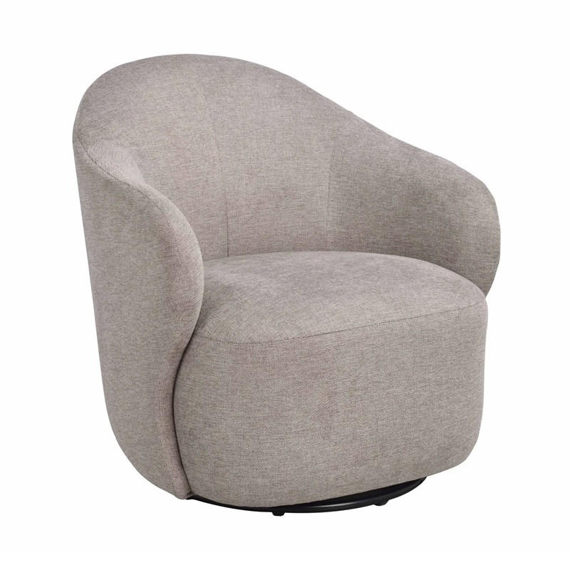 FÅTÖLJ i trä, metall, textil beige  - beige/svart, Klassisk, metall/trä (76/80/80cm) - Rowico