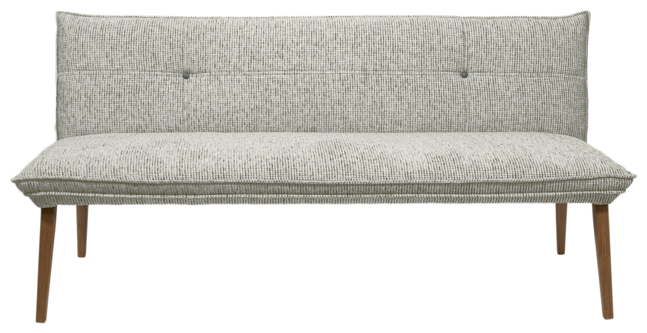 SITZBANK 179/86/65 cm  in Eichefarben, Hellgrau  - Eichefarben/Eschefarben, KONVENTIONELL, Holz/Textil (179/86/65cm) - Valdera