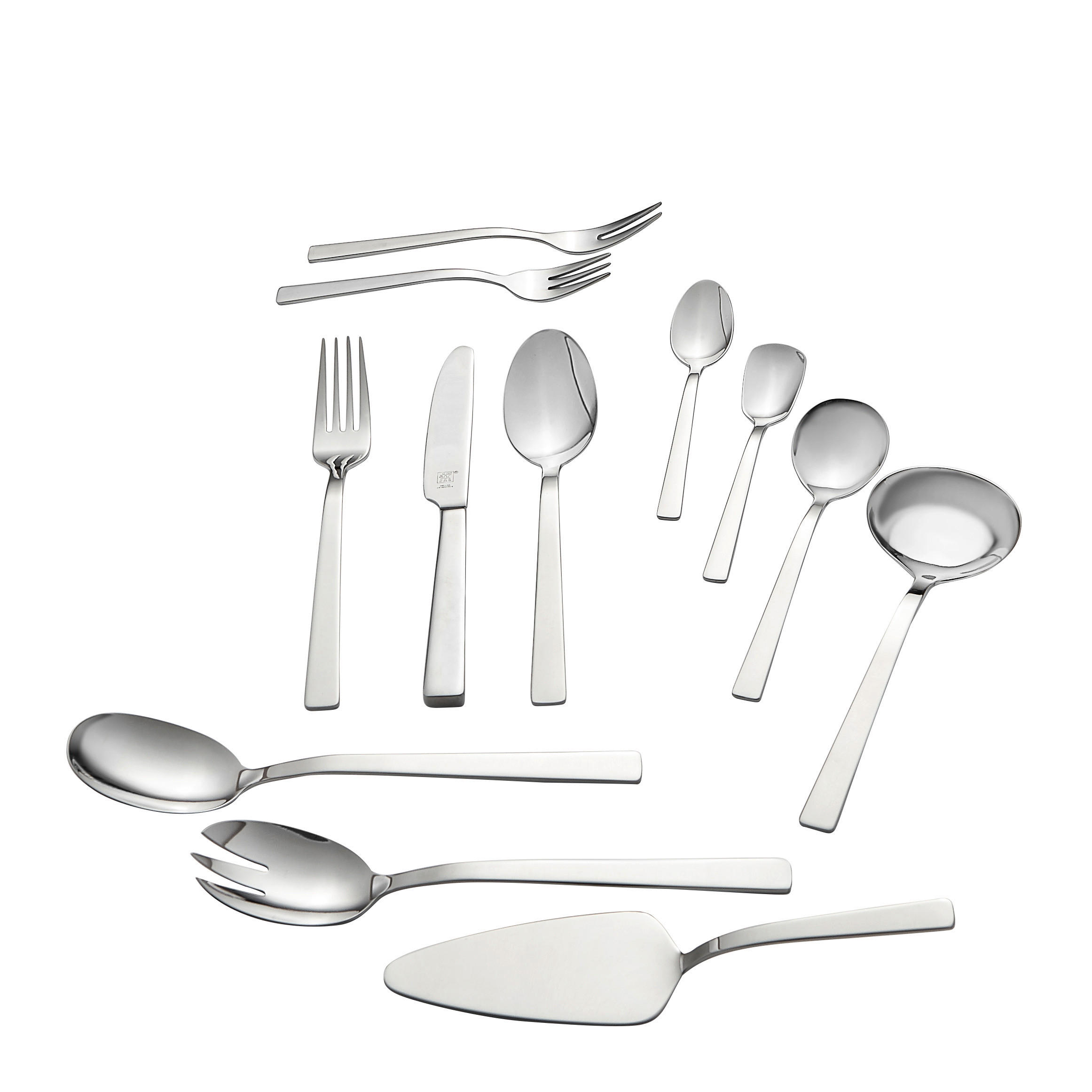 BESTECKSET 100-teilig Edelstahl  für 18 Personen  - Silberfarben, Basics, Metall (37.5/17.0/49.5cm) - Zwilling