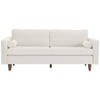 SCHLAFSOFA Cord Creme  - Buchefarben/Creme, MODERN, Holz/Textil (208/78/96cm) - Livetastic