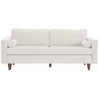 SCHLAFSOFA Cord Creme  - Buchefarben/Creme, MODERN, Holz/Textil (208/78/96cm) - Livetastic