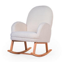 SCHAUKELSTUHL in Teddystoff Weiß  - Weiß, Basics, Holz/Textil (71/86/97,5cm) - Childhome