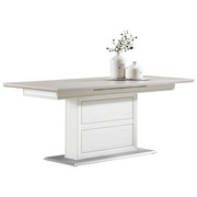 JÍDELNÍ STŮL, šedá, barvy stříbra, bílá - šedá/bílá, Lifestyle, kompozitní dřevo (180(220)/90/76,5cm) - Hom`in