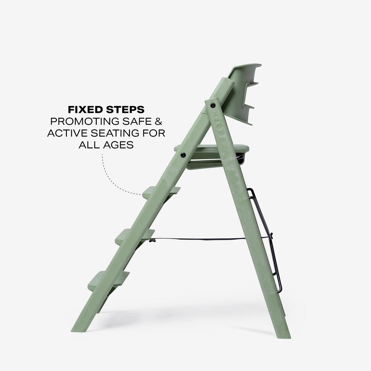 STOLČEK ZA HRANJENJE  KAOS Klapp High Chair    45,5/60/81 cm       zelena  - zelena, Basics, umetna masa (45,5/60/81cm)