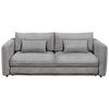 SCHLAFSOFA in Mikrovelours Grau  - Schwarz/Grau, KONVENTIONELL, Kunststoff/Textil (237/94/117cm) - MID.YOU