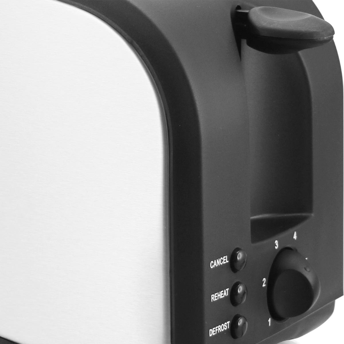TOASTER  - Schwarz/Grau, Basics, Kunststoff/Metall (25/18/15cm) - EMERIO