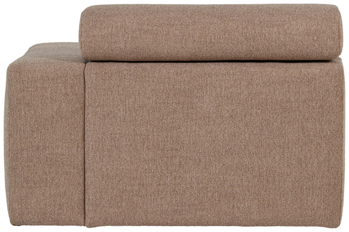 SOFAELEMENT Novi Bouclé Taupe  - Taupe, Design, Kunststoff/Textil (113/86/109cm) - Livetastic