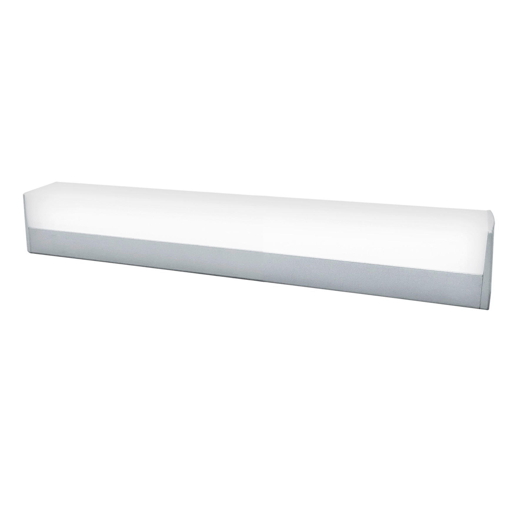 NÁSTĚNNÉ KOUPELNOVÉ SVÍTIDLO, 28/3,8/5,5 cm  - barvy stříbra, Basics, kov/plast (28/3,8/5,5cm)