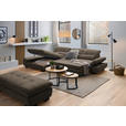ECKSOFA  in Flachgewebe Braun  204/341 cm  - Schwarz/Braun, Design, Textil/Metall (204/341cm) - Xora