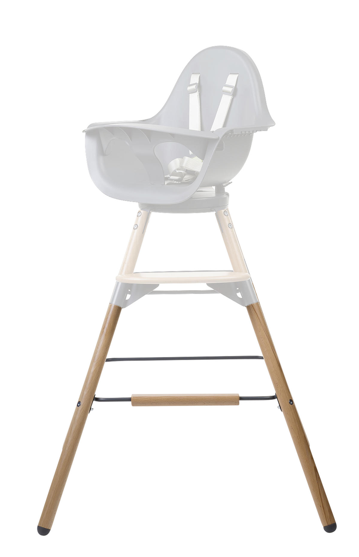 HOCHSTUHLBEINE Evolu Extra-Set Lange Beine Anthrazit, Buchefarben Natur-Anthrazit  - Anthrazit/Buchefarben, Basics, Holz/Metall (66/52/66cm) - Childhome