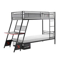 ETAGENBETT - Schwarz, MODERN, Holzwerkstoff/Metall (90/190cm) - X Rocker