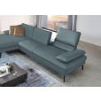 ECKSOFA in Echtleder Grau  - Schwarz/Grau, Design, Leder/Metall (157/325cm) - Dieter Knoll